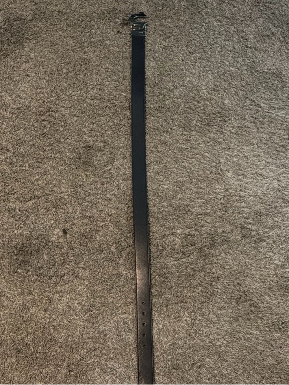 True Religion Black Leather Belt with Silver Buckle